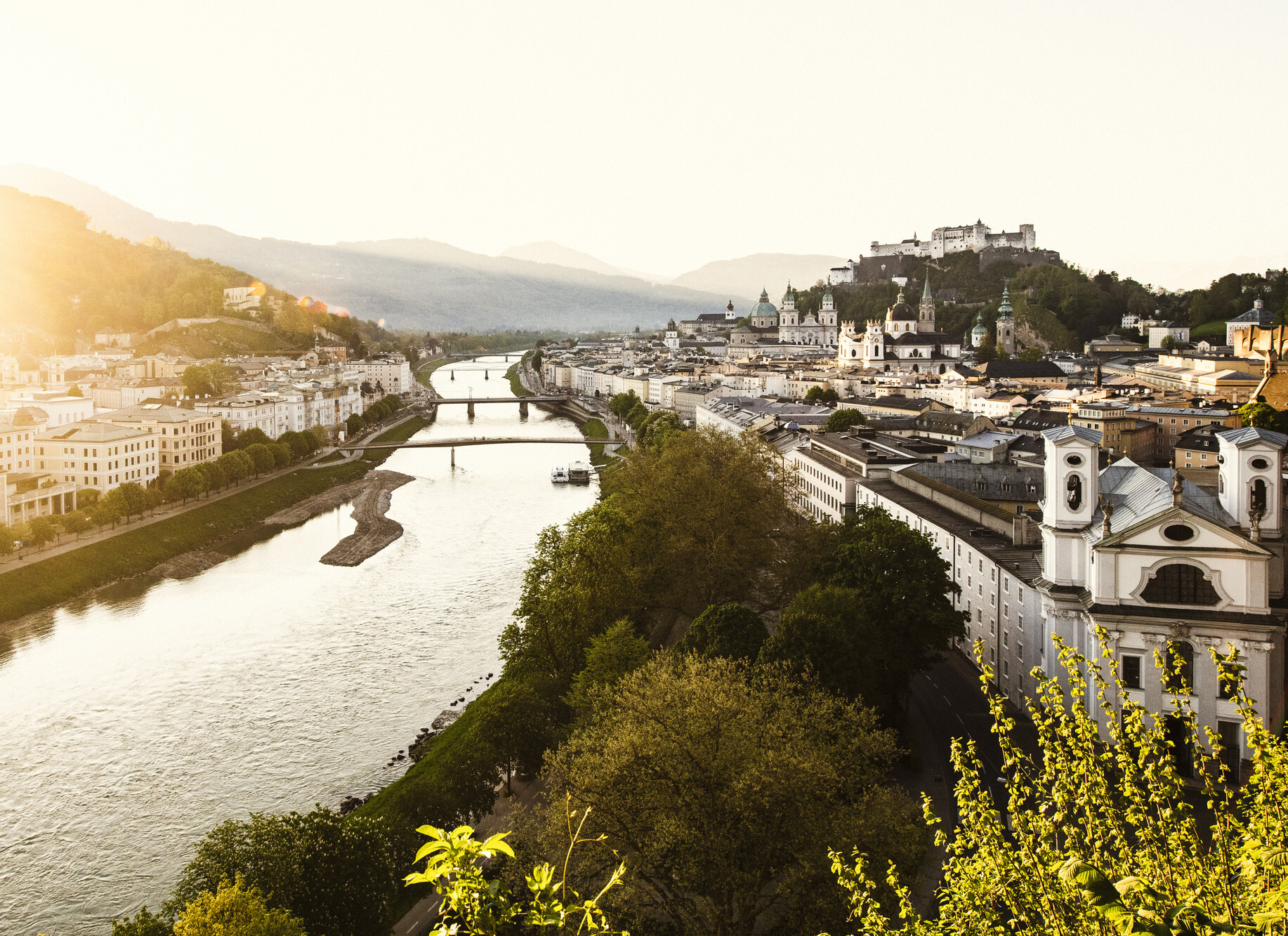 Blick auf die Altstadt von Salzburg