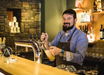 Blumendekoration im Gasthaus Obermayr